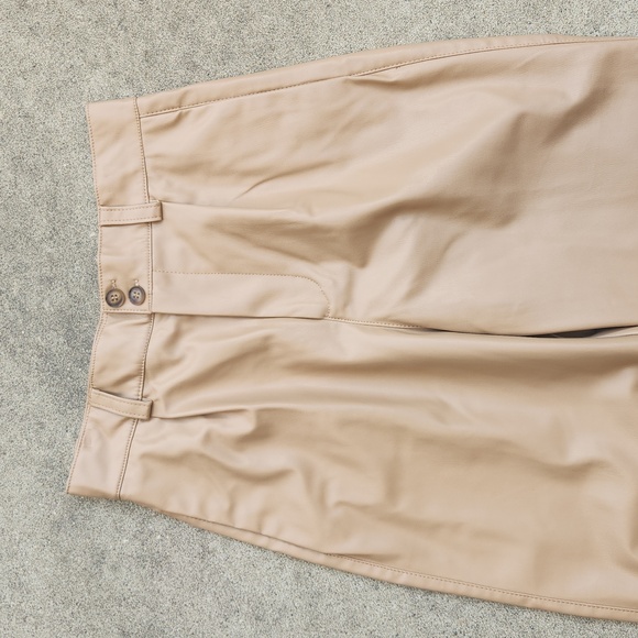 ZARA FAUX LEATHER PANTS - Picture 3 of 15